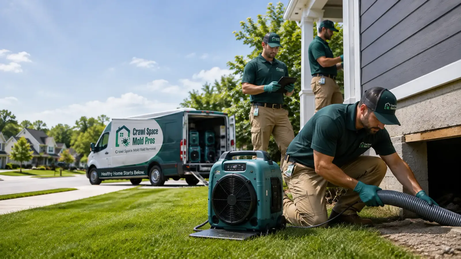 Crawl Space Mold Removal in Rising Sun, IN